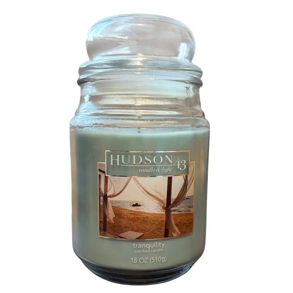 Hudson 43 Tranquility Scented Candle Jar 18oz Single Wick NEW RARE DISCONTINUED